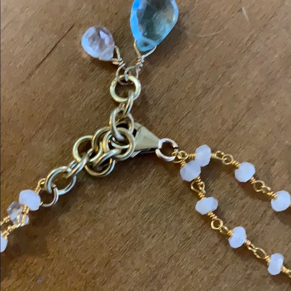 Turquoise, moonstone layered necklace - Picture 4 of 5